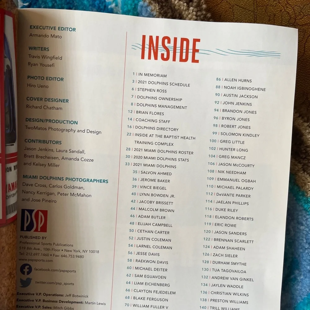 Miami Dolphin Yearbook 2021 - Picture 8 of 10